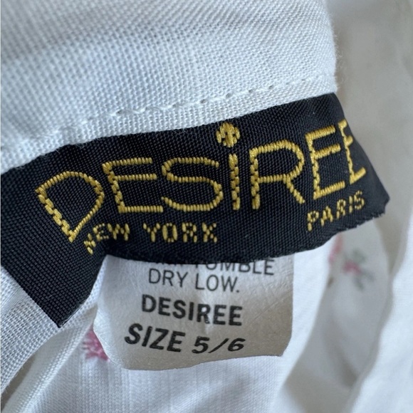 Vintage 90s Desiree Prairie Boho Cottage Core Lace Embroidered Jumpsuit Romper - Picture 15 of 16